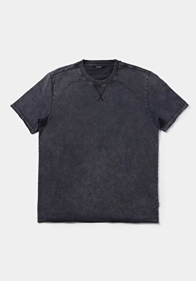 Image de T-shirt À Manches Courtes Anthracite Comfort Fit Droit Homme