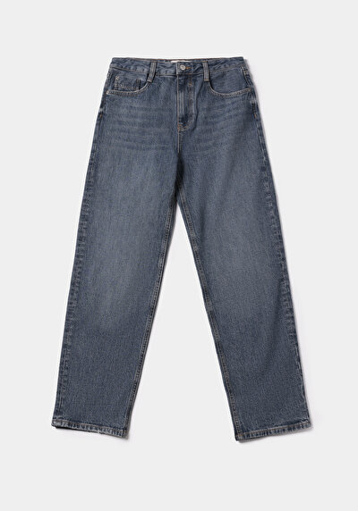 Afficher les détails de 884 Lauren Pantalon    En Jean Straight Fit Femme