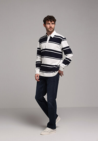 Image de T-shirt À Manches Longues Marine Comfort Fit Homme