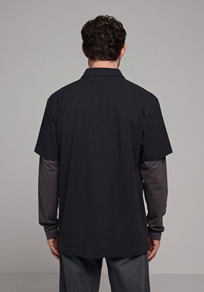 Image de T-shirt À Manches Longues Anthracite Comfort Fit Homme