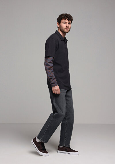 Image de T-shirt À Manches Longues Anthracite Comfort Fit Homme