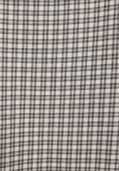 Image de Chemise À Manches Longues Ecru Comfort Fit Plaid Sergé Homme