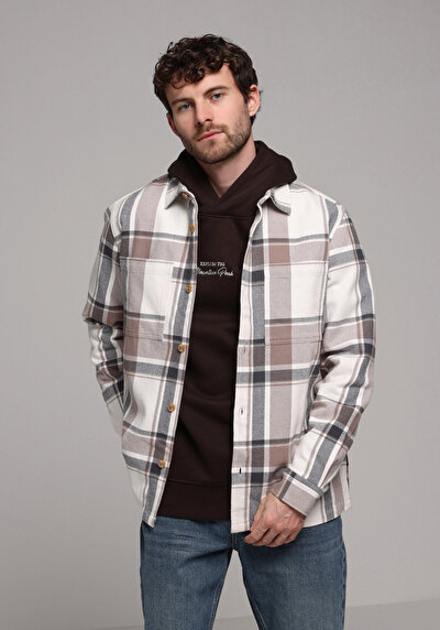 Image de Surchemise  Ecru Comfort Fit Homme