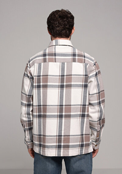 Image de Surchemise  Ecru Comfort Fit Homme