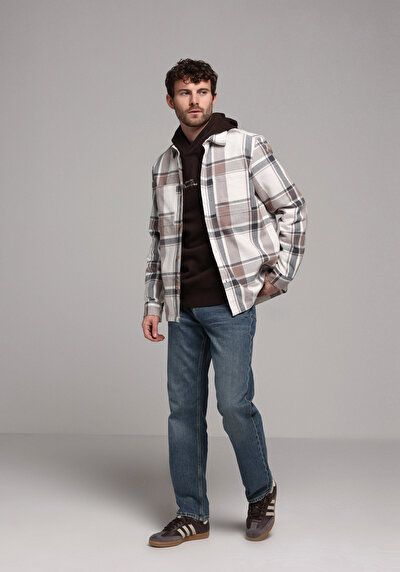 Image de Surchemise  Ecru Comfort Fit Homme
