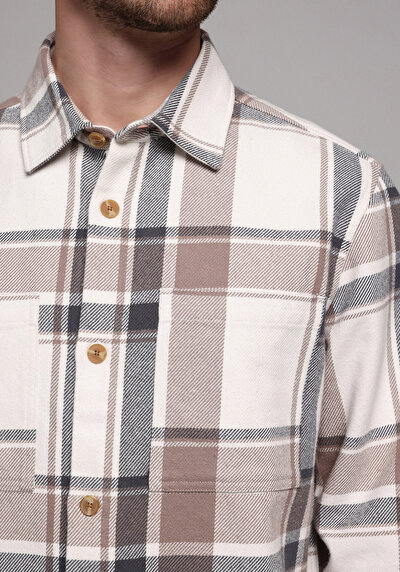 Image de Surchemise  Ecru Comfort Fit Homme