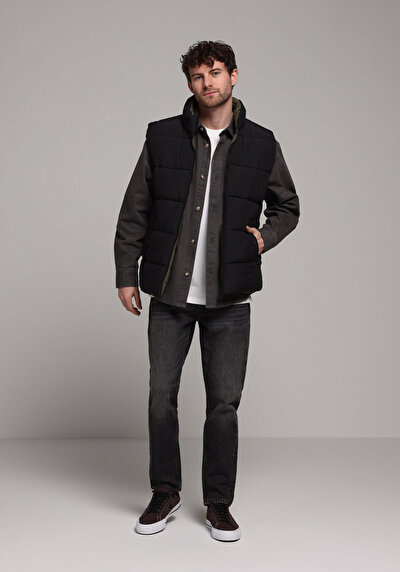 Image de Gilet Noir Regular Fit Homme