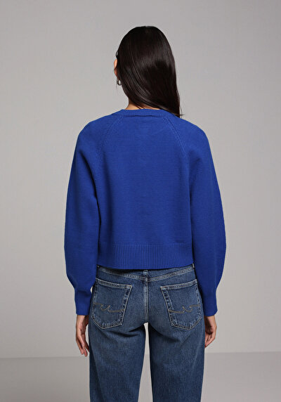 Image de Cardigan Tricot Bleu Regular Fit Femme