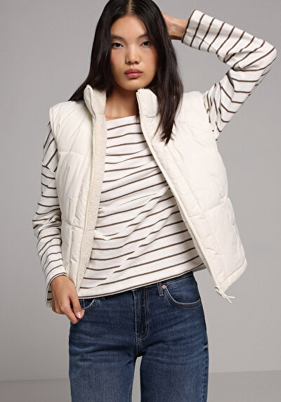 Image de Gilet Ecru Regular Fit Femme
