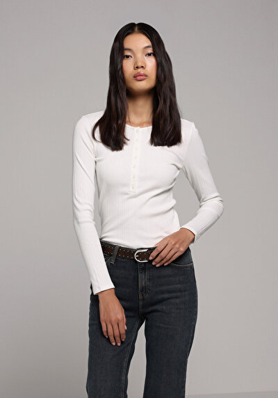 Image de T-shirt Blanc Slim Fit Femme