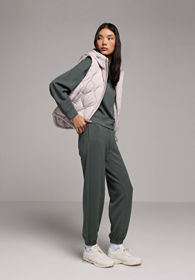 Afficher les détails de Pantalon De Survêtement Vert Regular Fit Femme