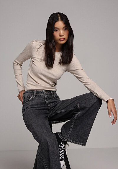 Image de T-shirt Beige Slim Fit Femme