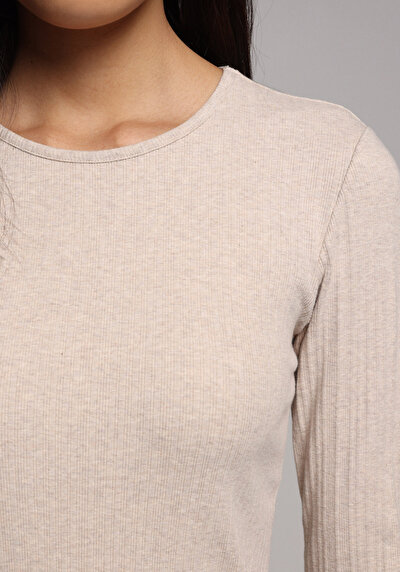 Image de T-shirt Beige Slim Fit Femme