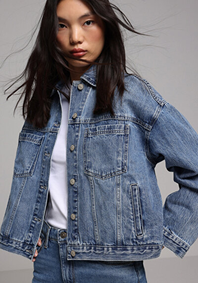 Image de Veste De Blazer Oversize Fit Manches Courtes Femme