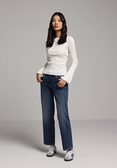 Image de Pull Blanc Slim Fit Manches Longues  Femme
