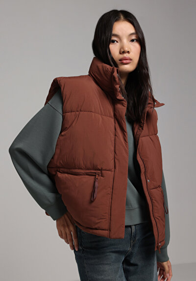 Image de Gilet Marron Regular Fit Femme