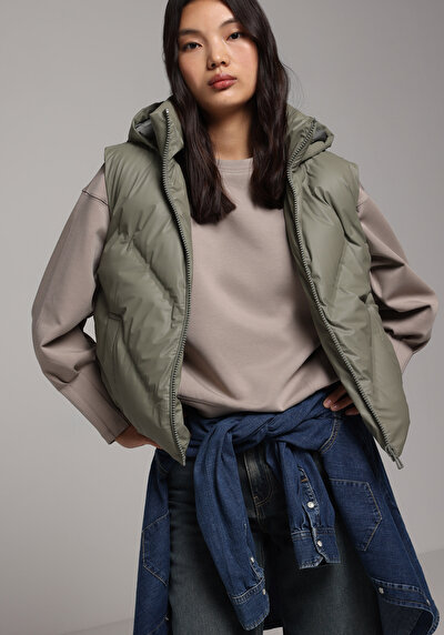 Image de Gilet Vert Regular Fit Femme