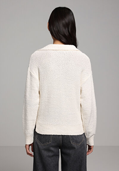 Image de Pull Blanc Regular Fit Manches Longues Femme