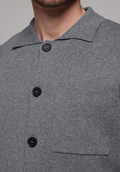 Image de Cardigan Tricot Gris Regular Fit Homme