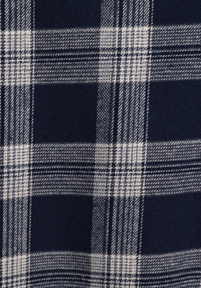 Image de Chemise À Manches Longues Marine Regular Fit Plaid Sergé Homme