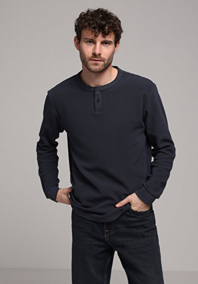 Image de T-shirt À Manches Longues Anthracite Regular Fit  Homme