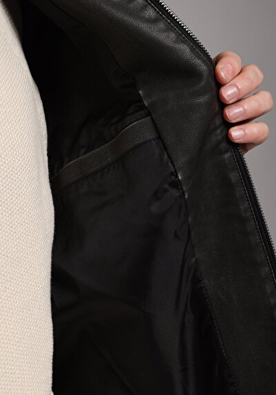 Image de Veste Pu Anthracite   Slim Fit Homme
