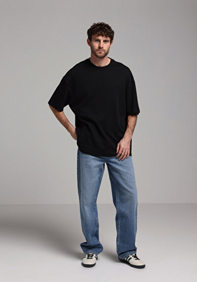 Image de 081 Ross Pantalon Loose Leg Medium Rise En Jean Relaxed Fit Homme