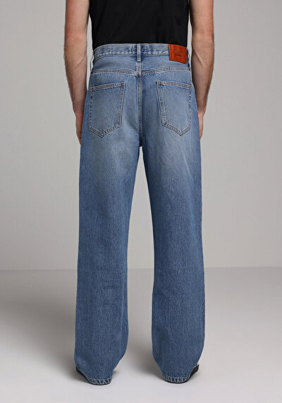 Image de 081 Ross Pantalon Loose Leg Medium Rise En Jean Relaxed Fit Homme