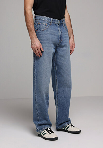 Image de 081 Ross Pantalon Loose Leg Medium Rise En Jean Relaxed Fit Homme