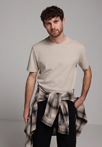 Image de T-shirt À Manches Courtes Blanc Regular Fit Droit Homme