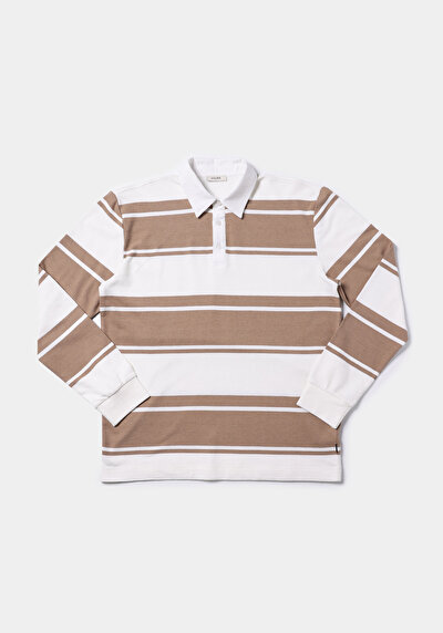 Image de T-shirt À Manches Longues Beige Comfort Fit Homme