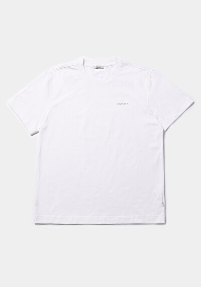 Image de T-shirt À Manches Courtes Blanc Comfort Fit Droit Homme
