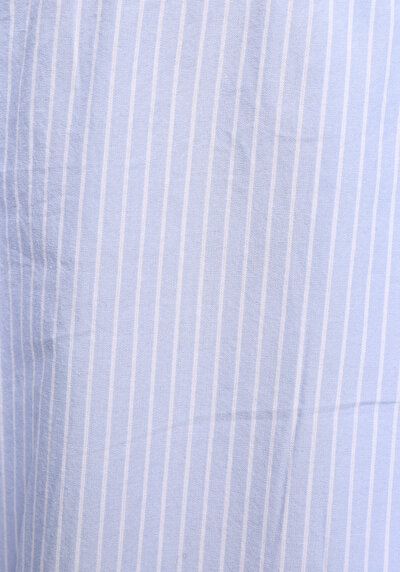 Afficher les détails de Chemise À Manches Longues Bleu Fashion Fit Rayé Popeline Femme