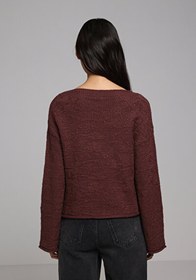 Image de Pull Marron Regular Fit Manches Longues Femme