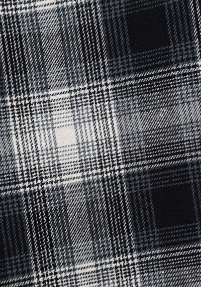 Afficher les détails de Chemise À Manches Longues Marine Regular Fit Plaid Sergé Homme