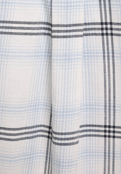 Afficher les détails de Chemise À Manches Longues Blanc Regular Fit Plaid Flanelle Femme