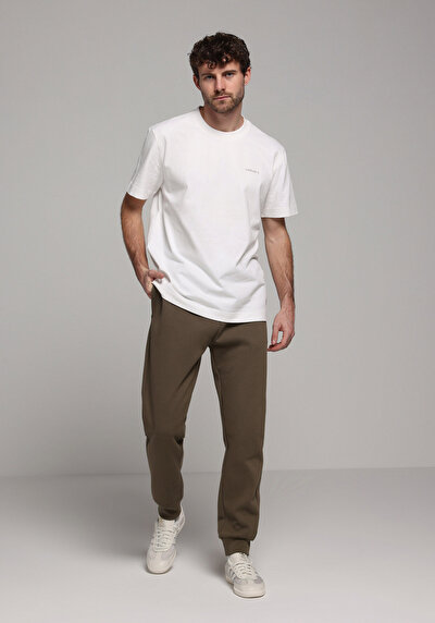 Image de T-shirt À Manches Courtes Blanc Comfort Fit Droit Homme