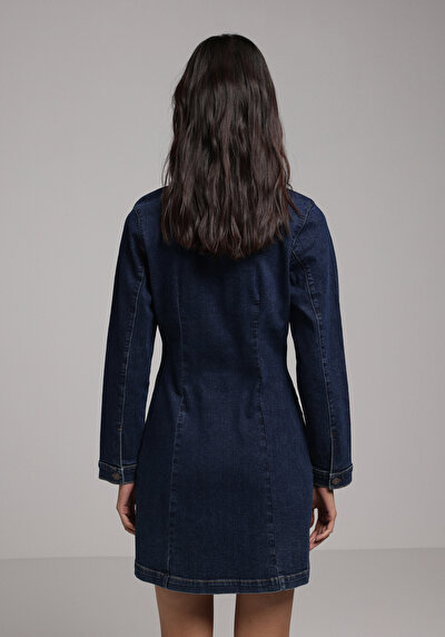 Image de Robe Slim Fit Manches Courtes Mini Jean Femme