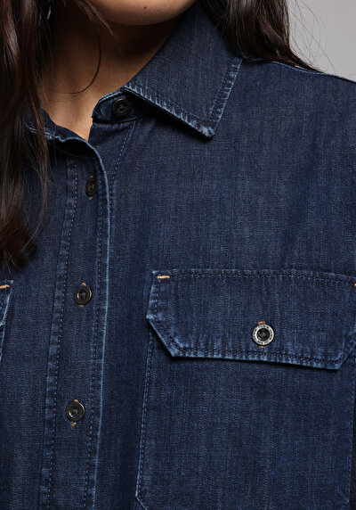 Image de Chemise À Manches Longues Regular Fit Droit Jean Femme