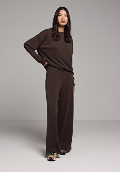 Afficher les détails de Pantalon De Survêtement Marron Regular Fit Femme