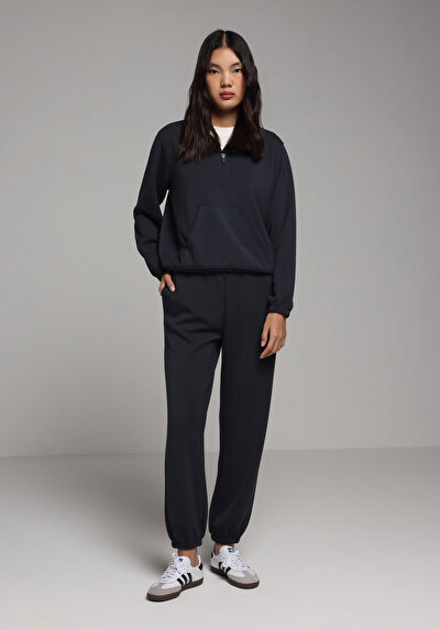 Afficher les détails de Pantalon De Survêtement Anthracite Regular Fit Femme