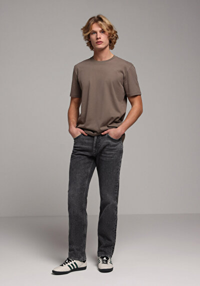 Image de T-shirt À Manches Courtes Vert Regular Fit Droit Homme