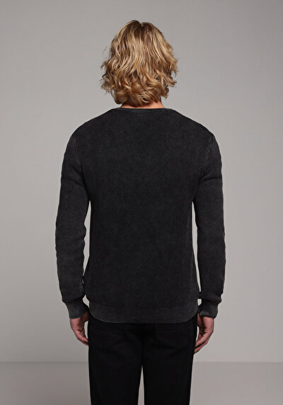 Image de Pull Anthracite Regular Fit Manches Longues Homme
