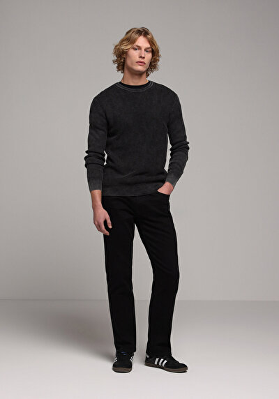 Image de Pull Anthracite Regular Fit Manches Longues  Homme