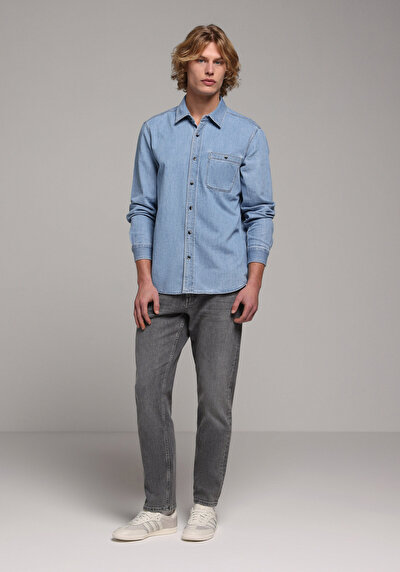 Image de Shırt À Manches Longues  Regular Fit Droit Jean Homme