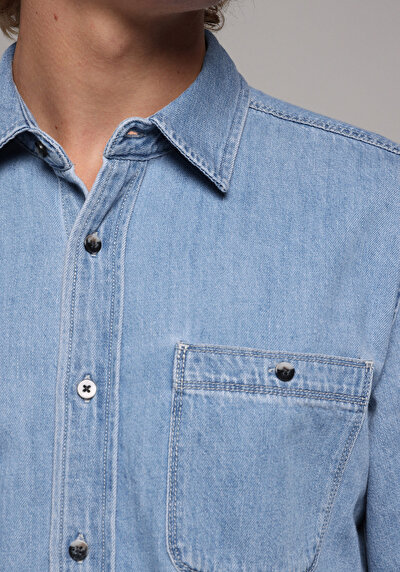 Image de Shırt À Manches Longues Regular Fit Droit Jean Homme