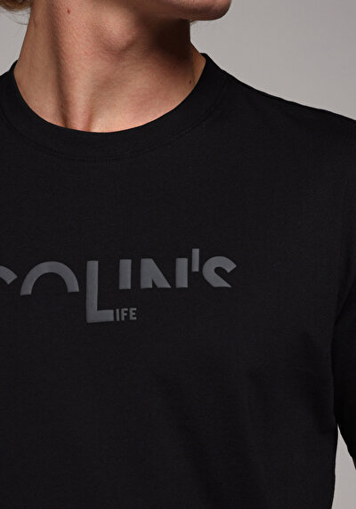 Image de T-shirt À Manches Courtes Noir Regular Fit Droit Homme
