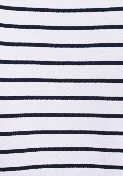 Afficher les détails de T-shirt À Manches Courtes Marine Boyfriend Fit Brodé Femme