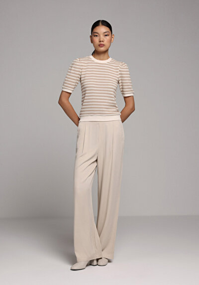 Image de Tricoter Beige Slim Fit  Femme