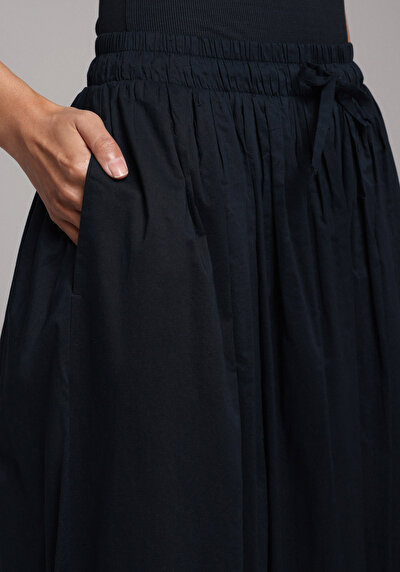 Afficher les détails de Jupe Marine Midi Droit Uni Maxi Femme